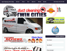 Tablet Screenshot of ductcleaningtwincities.com